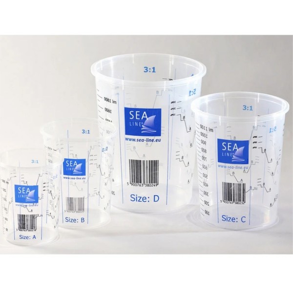 Set 10 Bucati Pahare Mixare 300ml Sea-Line